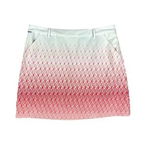 N'VO by Lanctot Coral-Pink Print Activewear Skort Size 12 Golf Pickleball